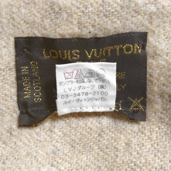 Auth LOUIS VUITTON Echarpe Reykjavik M71041 Maroon Monogram - Unconfirmed Scarf - Picture 5 of 6